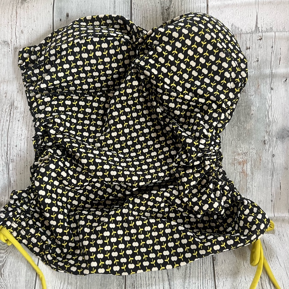 Boden strapless tankini top - Navy with Apples